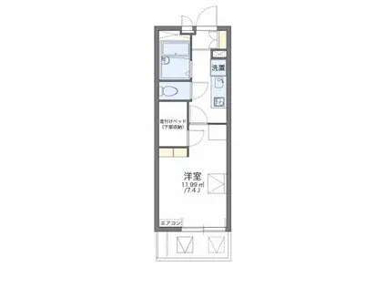 レオパレスアステック(1K/3階)の間取り写真