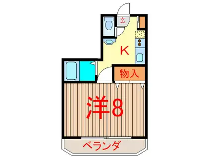 ソレイユときわIII(1K/3階)の間取り写真