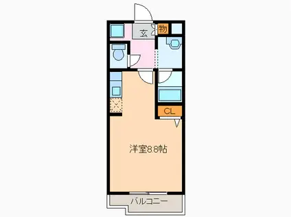 アーバンポイント豊田(ワンルーム/6階)の間取り写真