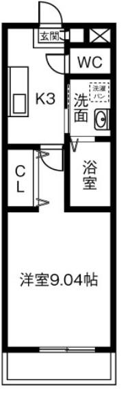 メゾン大井(1K/1階)の間取り写真