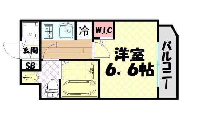 リーガル京町堀II(1K/9階)の間取り写真