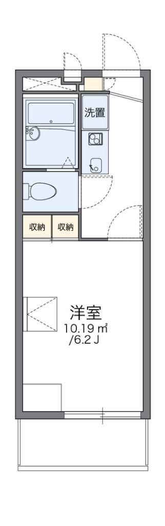 レオパレス上住吉(1K/2階)の間取り写真