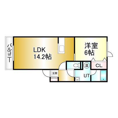 ESTANCIAII(1LDK/1階)の間取り写真