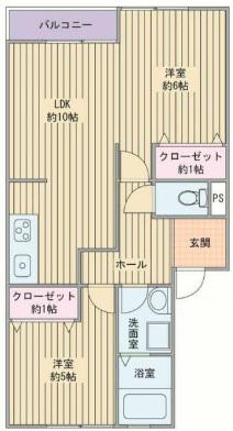 パストラル蒲田(2LDK/1階)の間取り写真