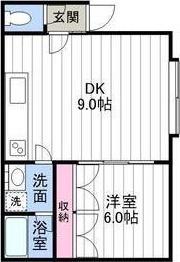 ホワイトコートカヤ13(1LDK/2階)の間取り写真