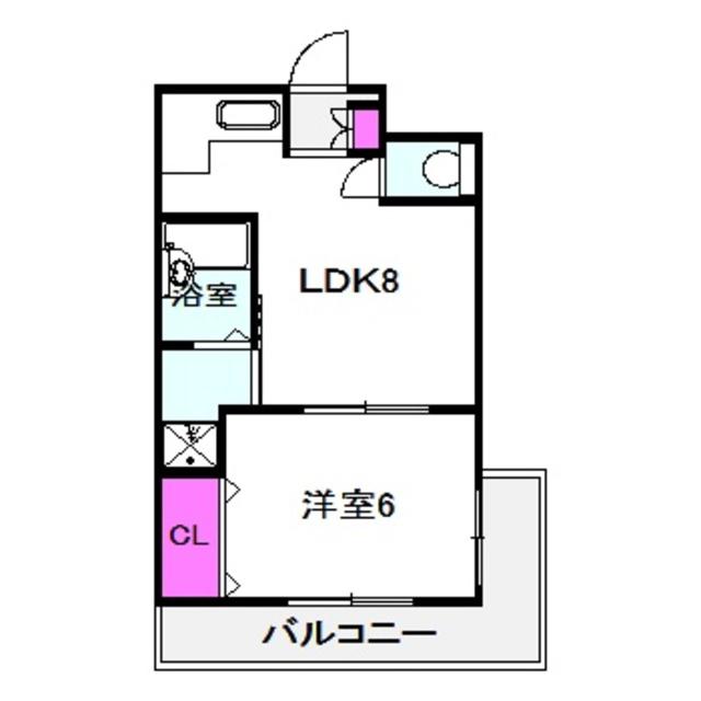 デザイナーズ8マンション(1LDK/4階)の間取り写真