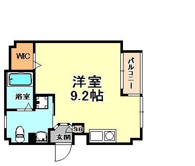 クラウンシティ本山(ワンルーム/3階)の間取り写真