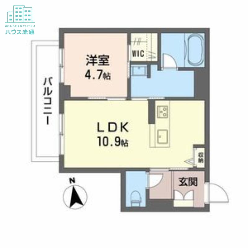 シャーメゾン上野(1LDK/3階)の間取り写真