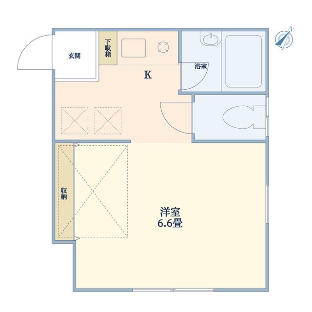 上馬ケイ(ワンルーム/2階)の間取り写真