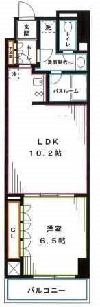 レジディア杉並方南町(1LDK/5階)の間取り写真