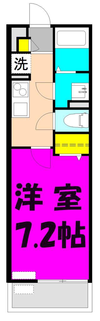 湘南新宿ライン宇須 土呂駅 徒歩5分 3階建 築6年(1K/1階)の間取り写真