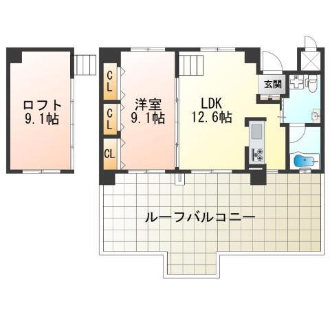 地下鉄堺筋線 天下茶屋駅 徒歩5分 7階建 築18年(1LDK/7階)の間取り写真