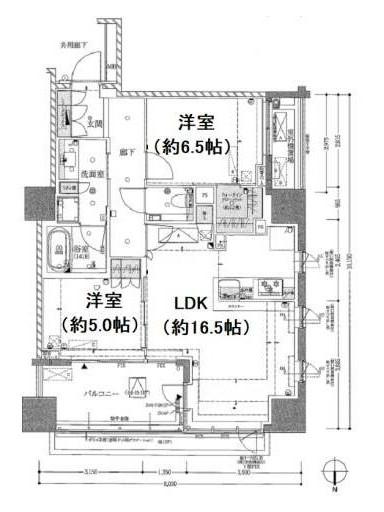 ザ・パークハウス恵比寿(2LDK/3階)の間取り写真