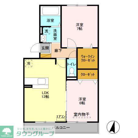 プリムヴェール十番館(2LDK/3階)の間取り写真