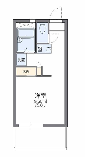 レオパレストウィンクル妙典B(1K/2階)の間取り写真