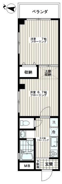 CASA M.S.T(2K/3階)の間取り写真