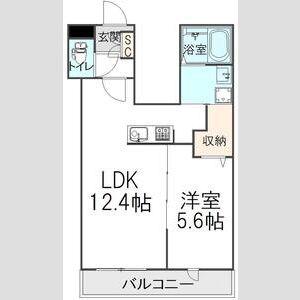NORMA JEANノーマジーン(1LDK/3階)の間取り写真