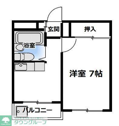 ジュリアハイツ(1DK/3階)の間取り写真