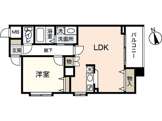カサヴェルデ八丁堀(1LDK/4階)の間取り写真