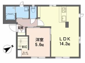 アークコート(1LDK/1階)の間取り写真