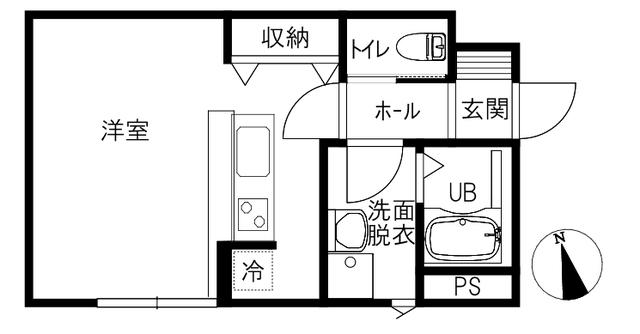 ユーフォリア三馬(ワンルーム/2階)の間取り写真