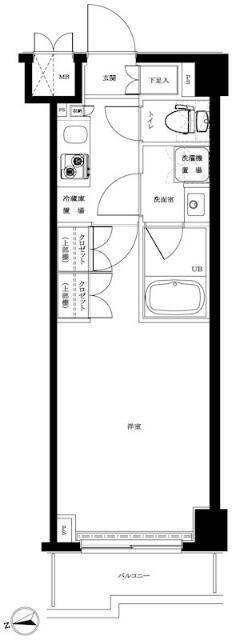 ルーブル蒲田十番館(1K/3階)の間取り写真