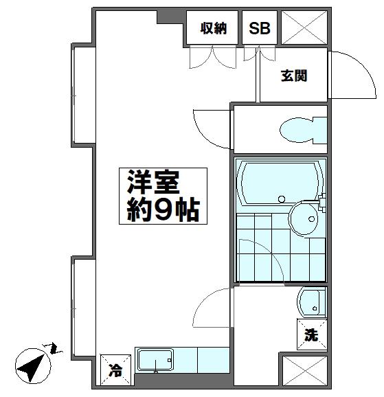 東都自動車浮間マンション(ワンルーム/4階)の間取り写真