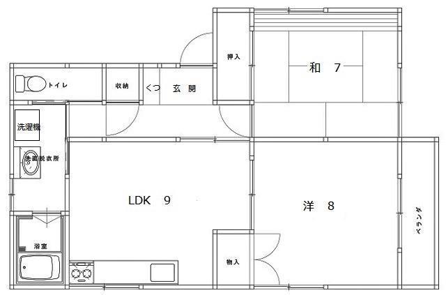 ウエストハイム(2LDK/2階)の間取り写真