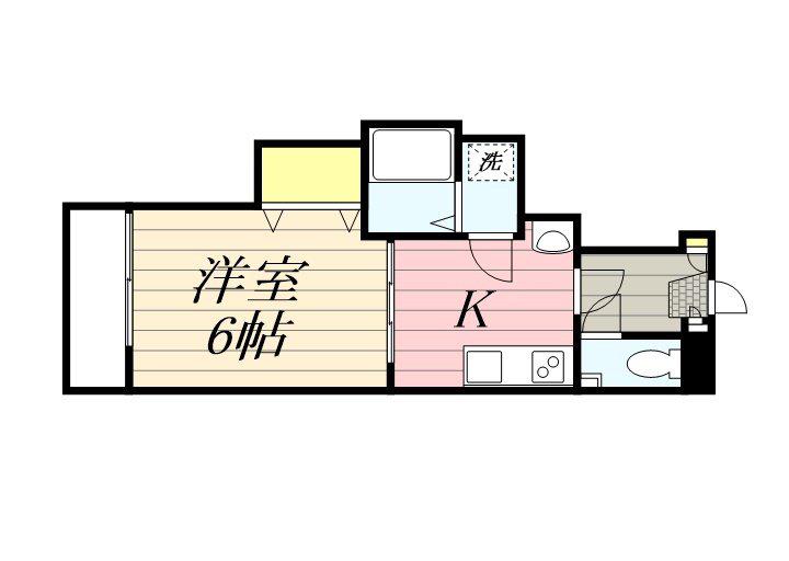 東武ハイライン高輪(1K/3階)の間取り写真