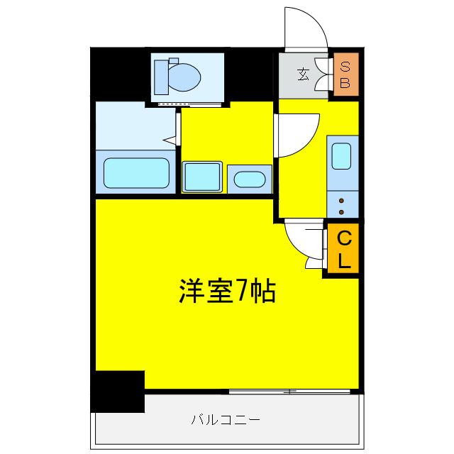 MEET ME 梅田西(1K/5階)の間取り写真