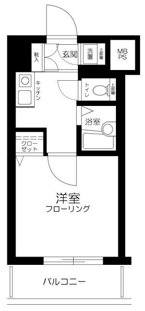 ステージファースト目白(1K/2階)の間取り写真