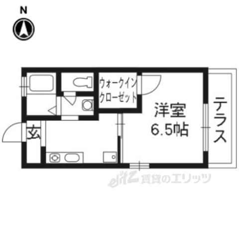 プティメゾンにしだ(1K/1階)の間取り写真