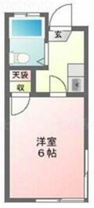 ネルバーナ(1K/2階)の間取り写真