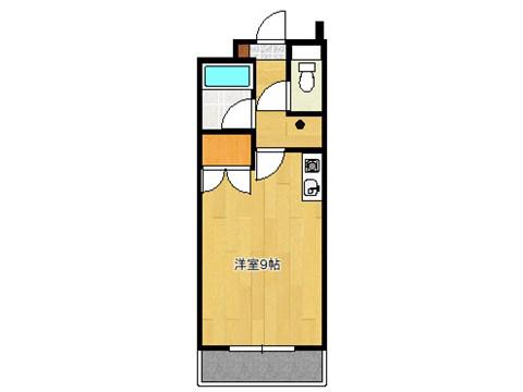 シャトーリオン境川(ワンルーム/2階)の間取り写真