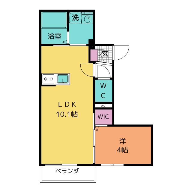 ハーモニー下北沢(1LDK/2階)の間取り写真