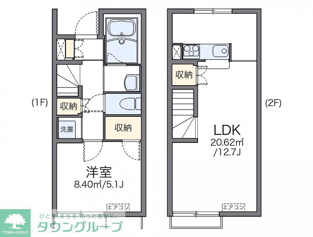レオネクストベルハウス(1LDK/1階)の間取り写真