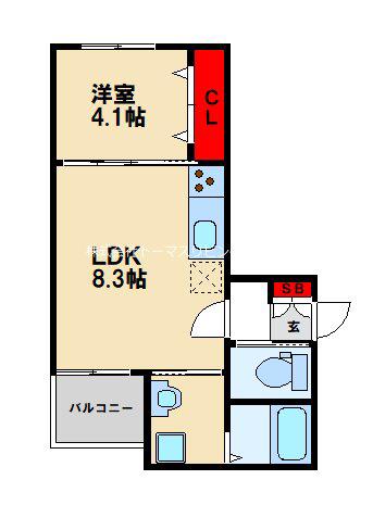T-REGNOBSF-GAIAII(1LDK/3階)の間取り写真