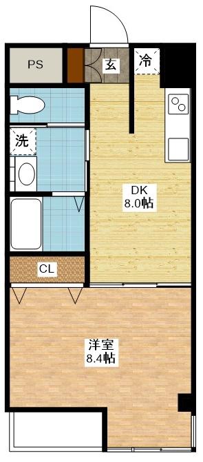 PARKTERRACE中園(1LDK/3階)の間取り写真