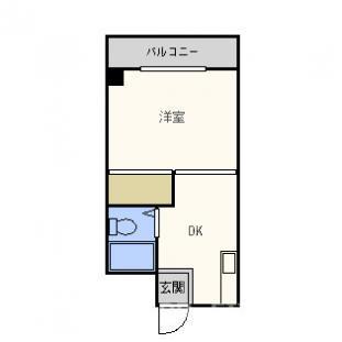 ラパンジール大国3(1DK/3階)の間取り写真