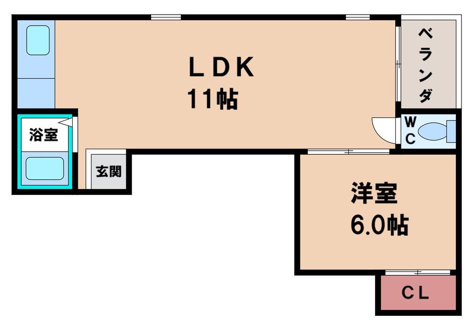 エクセルあびこ(1LDK/4階)の間取り写真