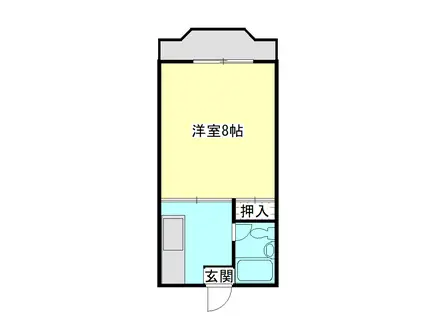 コーポ津嘉山(1K/2階)の間取り写真