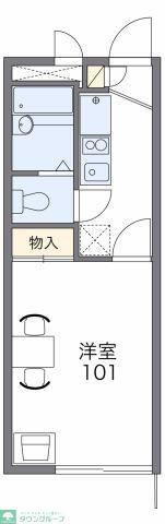 レオパレスファウィステリアII(1K/2階)の間取り写真