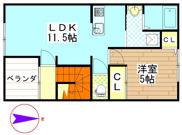 POMAIKAI(1LDK/1階)の間取り写真