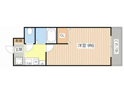 ハイツ戸苅(1K/2階)の間取り写真