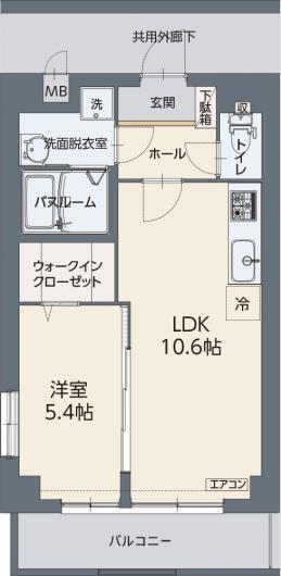 カンサレーション(1LDK/3階)の間取り写真