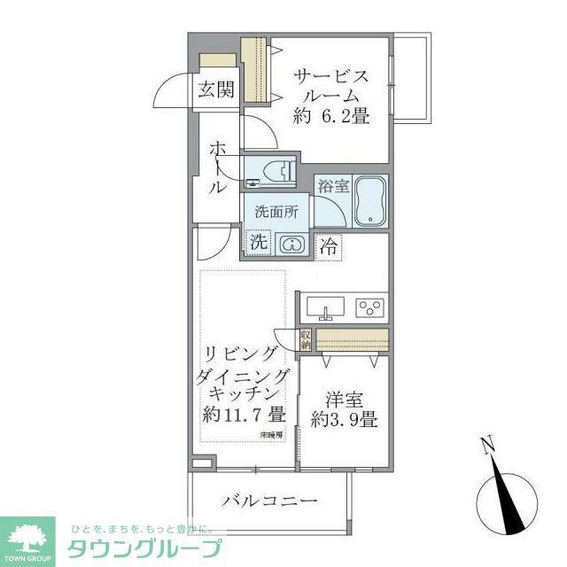 カールスルーエ吉祥寺(1SLDK/1階)の間取り写真