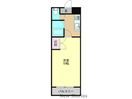 F1ハイツ(1K/2階)の間取り写真