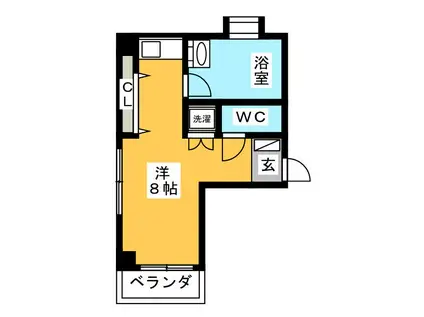 キャメロット千人町(ワンルーム/3階)の間取り写真