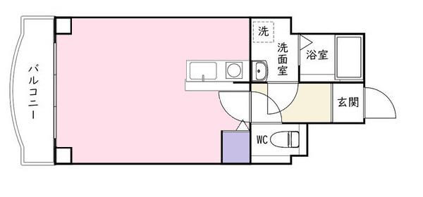 やまやの森(ワンルーム/5階)の間取り写真