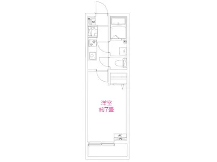 エストリア(1K/1階)の間取り写真